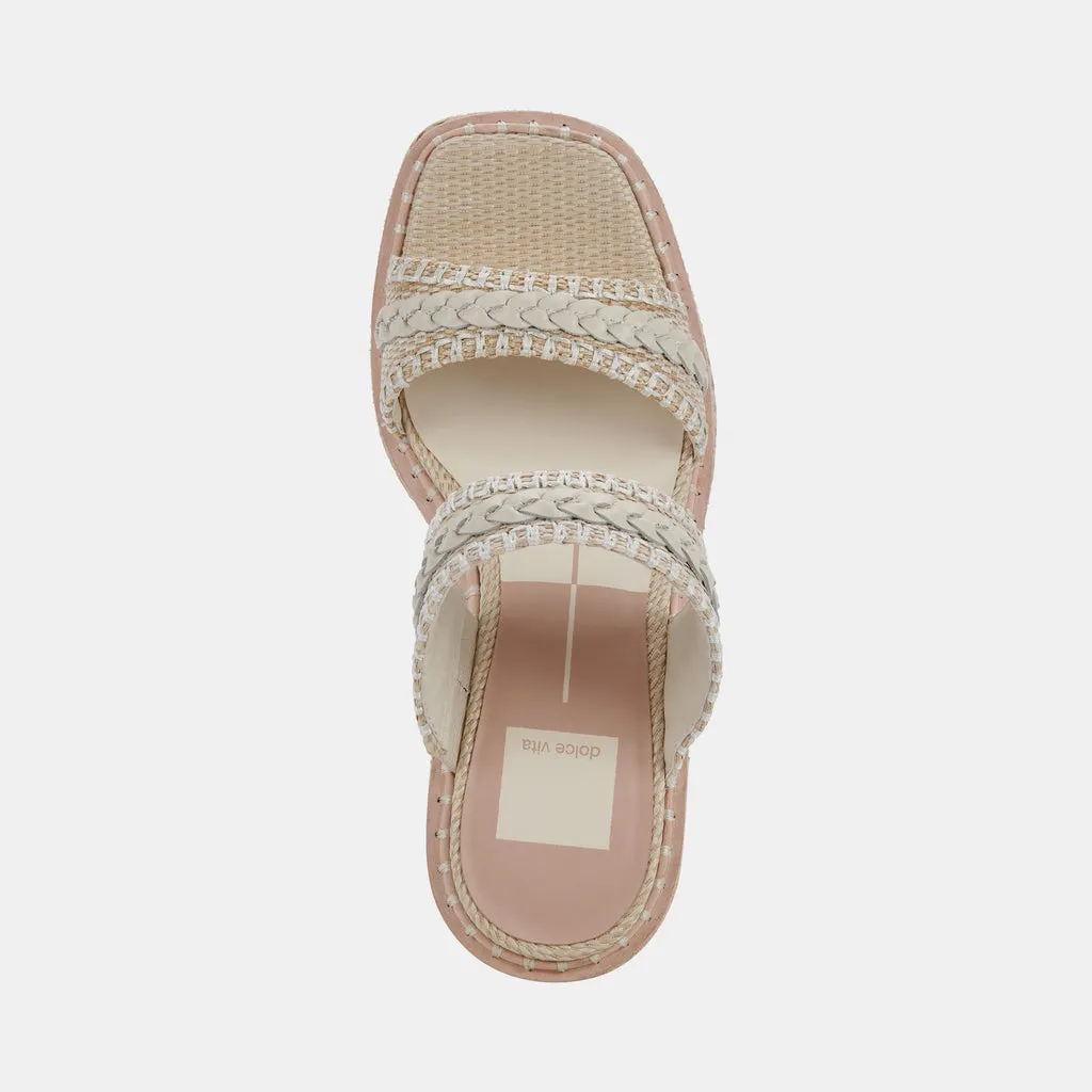 WHIM Heels Oatmeal Raffia | Recycled Raffia & Chunky Platform Heels– Dolce Vita 6895454847042