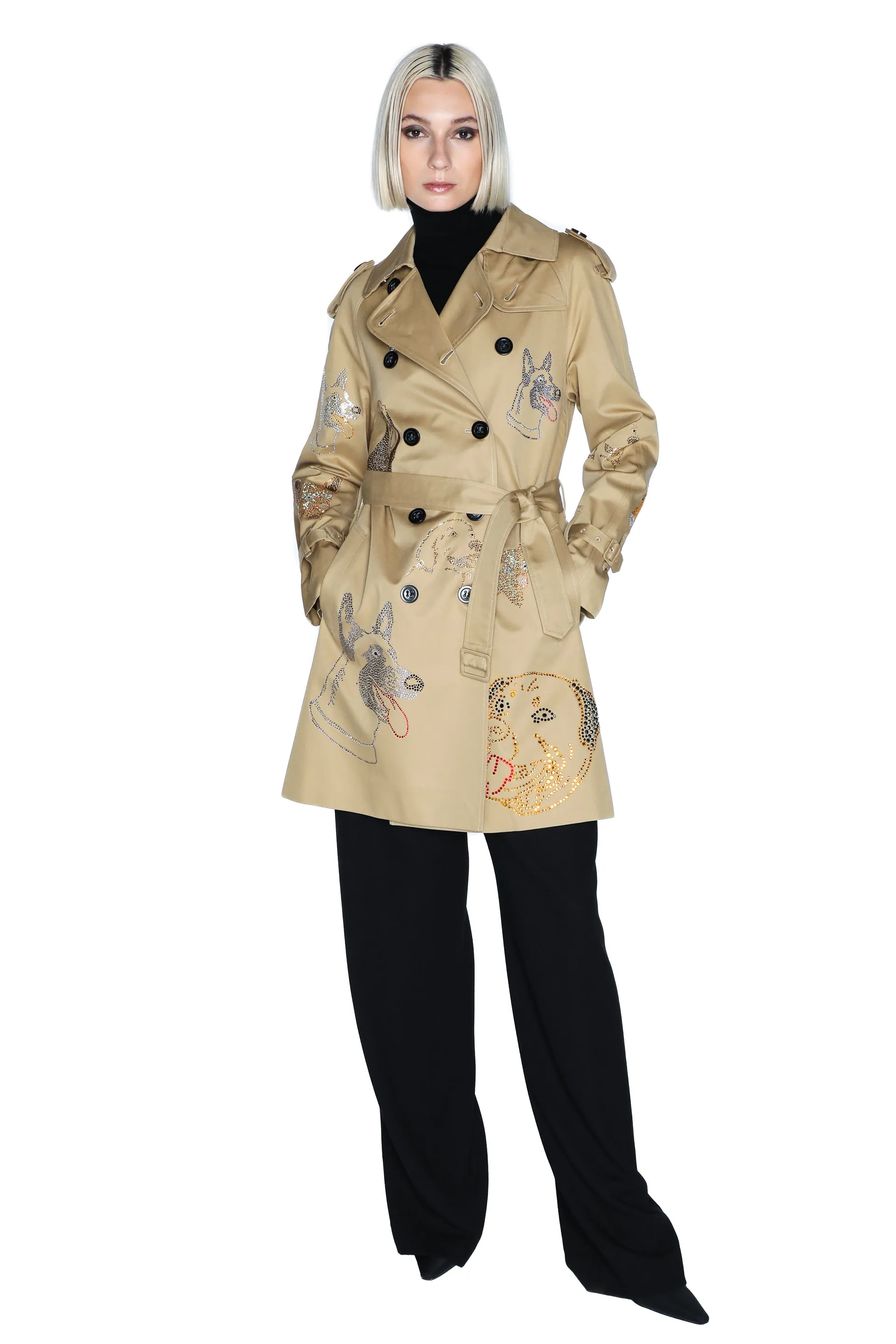 'WHO LET THE DOGS OUT' TRENCH COAT