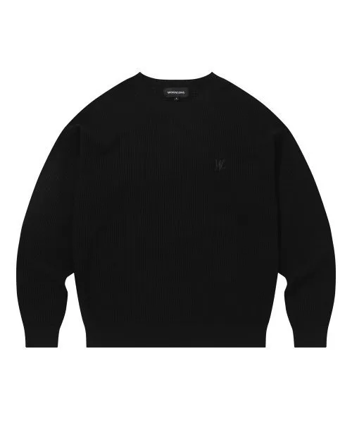 WOOALONG  |Crew Neck Unisex Blended Fabrics Street Style Long Sleeves