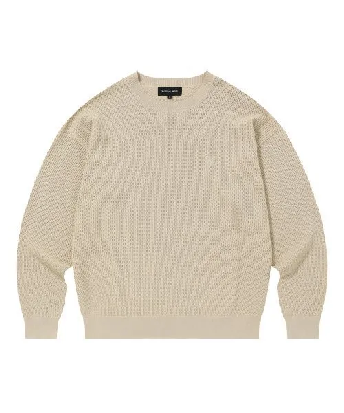 WOOALONG  |Crew Neck Unisex Blended Fabrics Street Style Long Sleeves