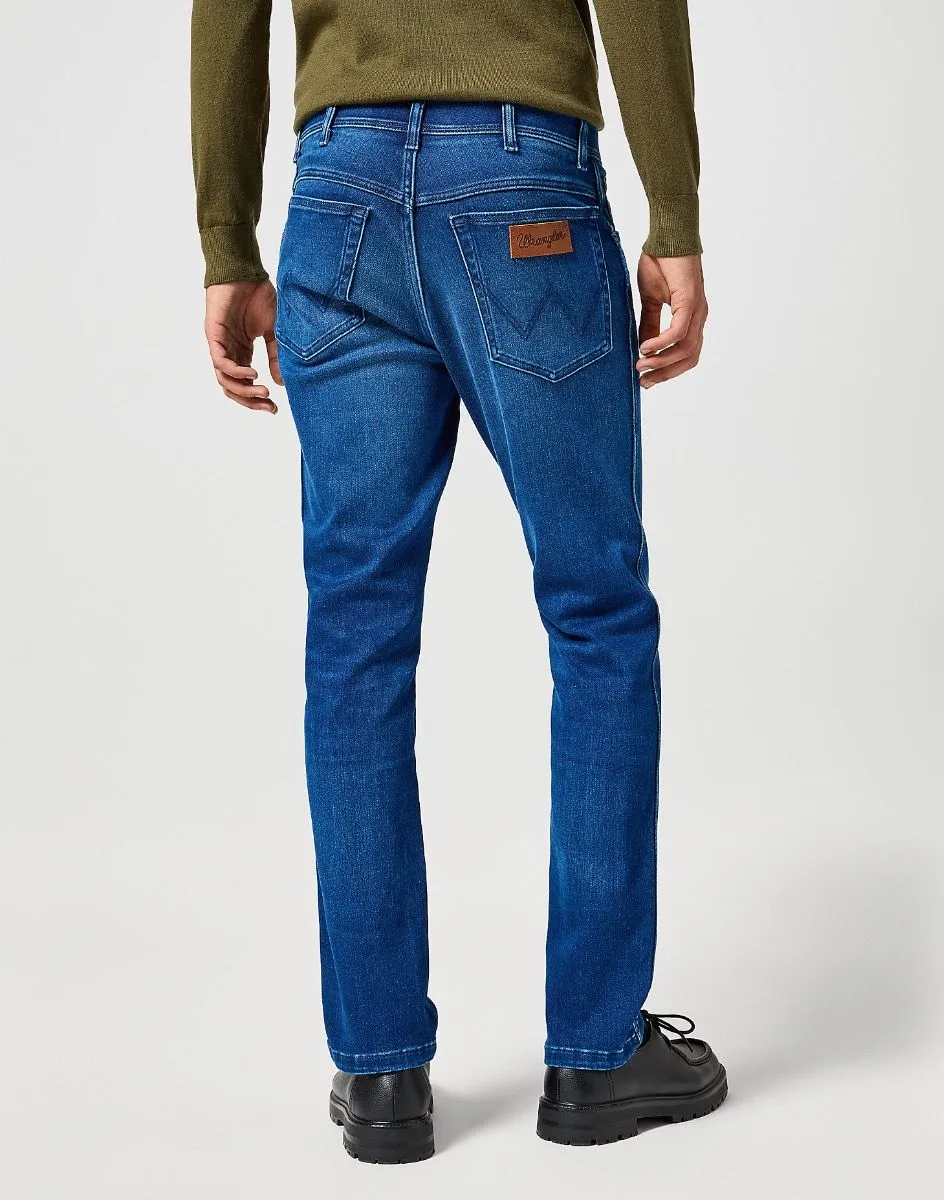 Wrangler Texas Slim Stretch Denim Jeans Blue Jam