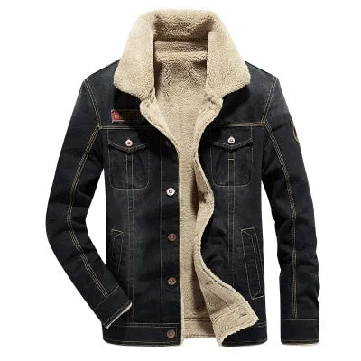 Xituodai M-6XL Men Jacket and Coats Brand Clothing Denim Jacket Fashion Mens Jeans Jacket Thick Warm Winter Outwear Male Cowboy 