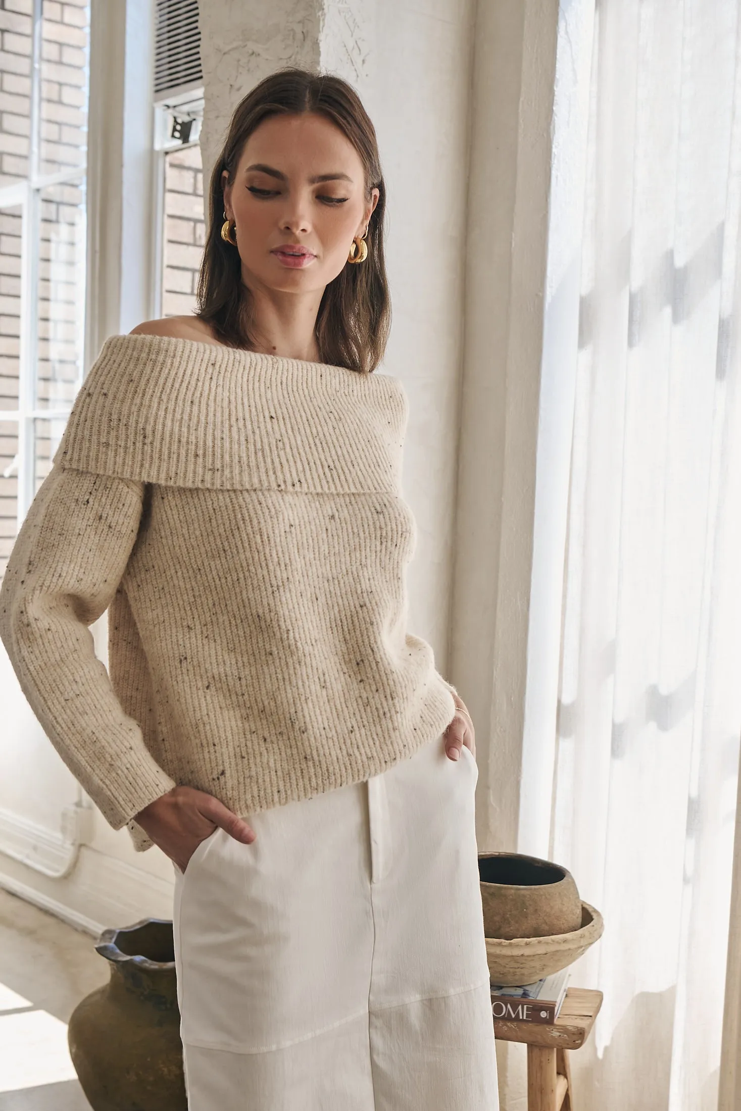 Yadira Off the Shoulder Sweater