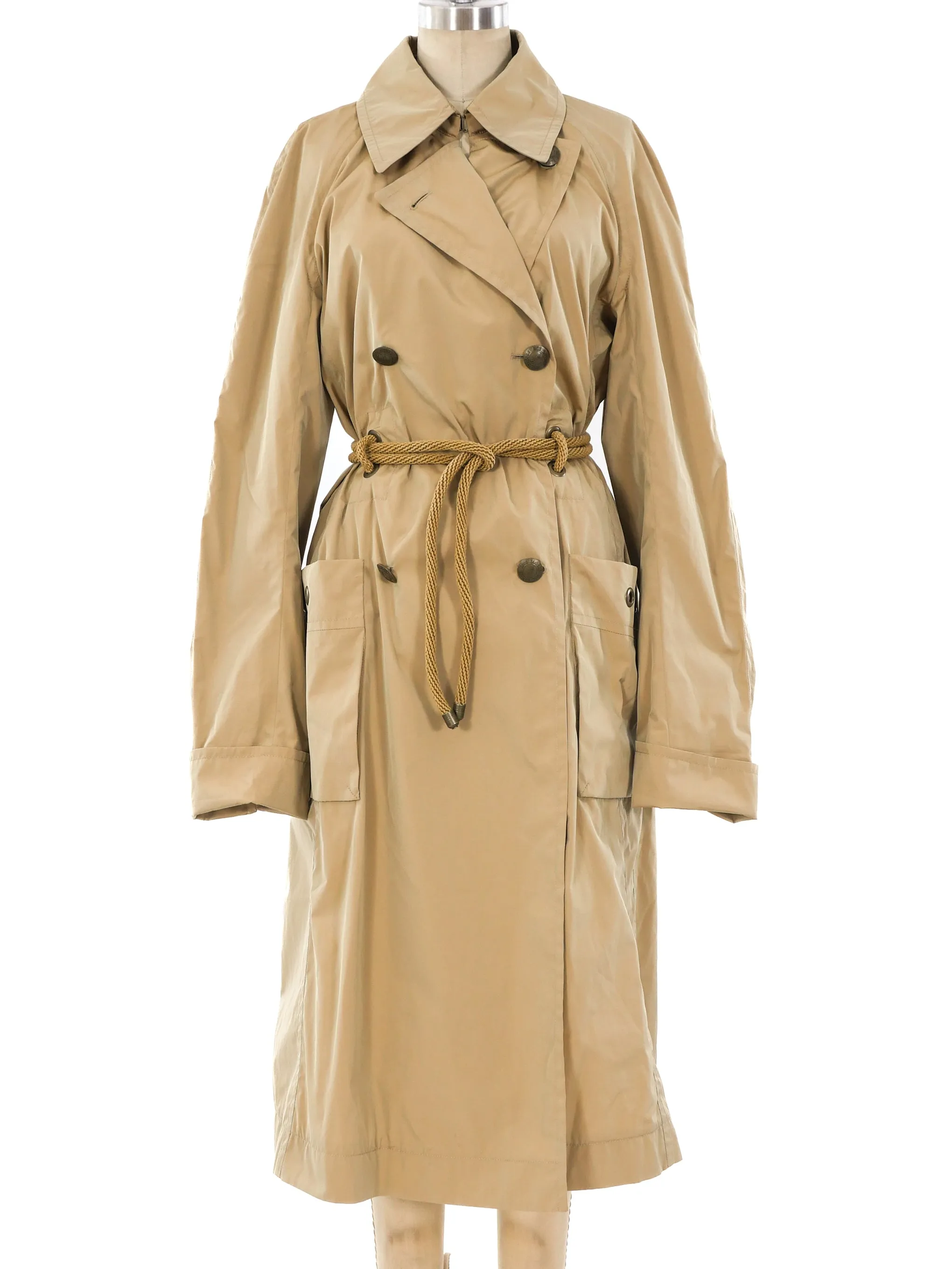 Yves Saint Laurent Khaki Trench Coat