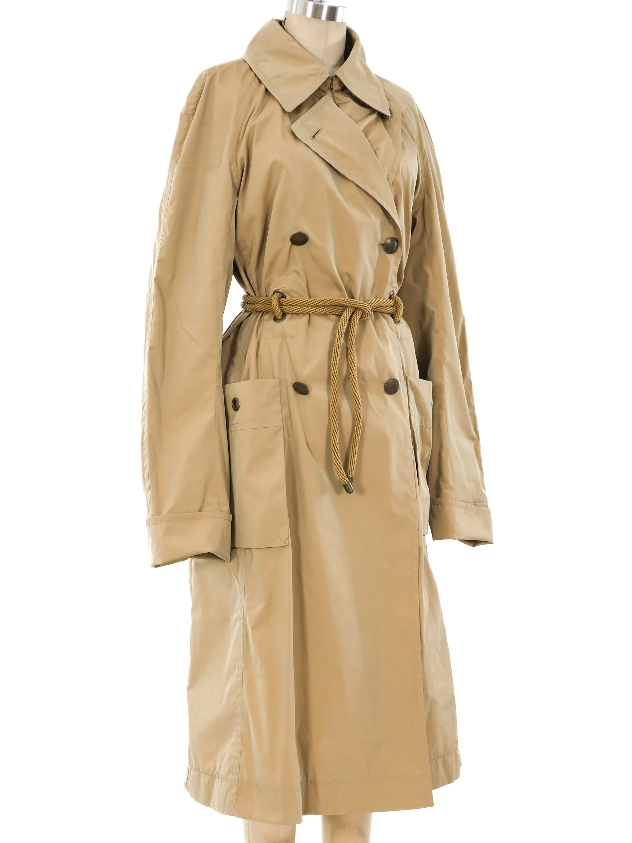 Yves Saint Laurent Khaki Trench Coat