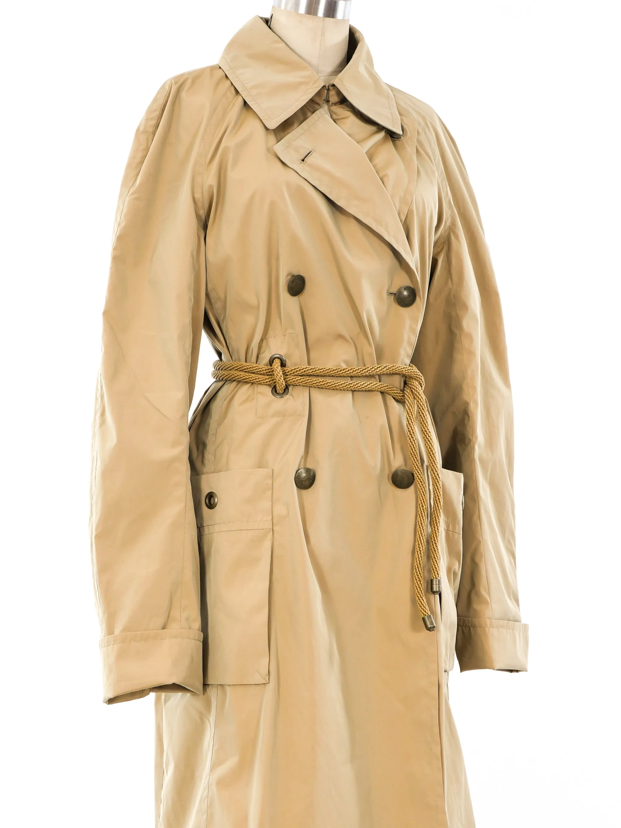 Yves Saint Laurent Khaki Trench Coat